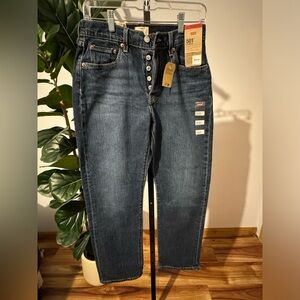 Levi's 501 Buttonfly Dark Blue Straight Jeans